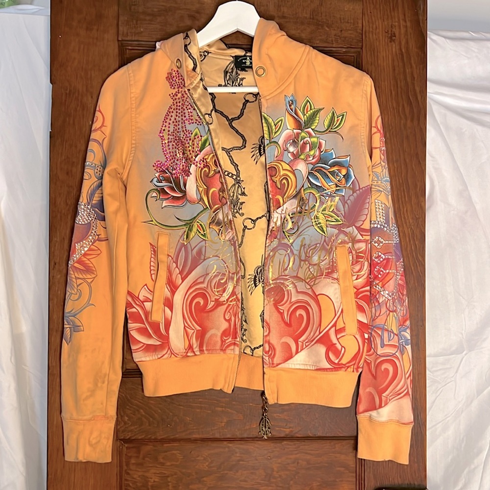 Christian Audigier Zip-up Hoodie - SZ XS